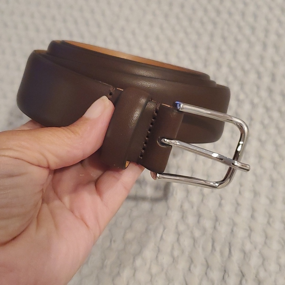 Men's Brown Leather Belt Size 42